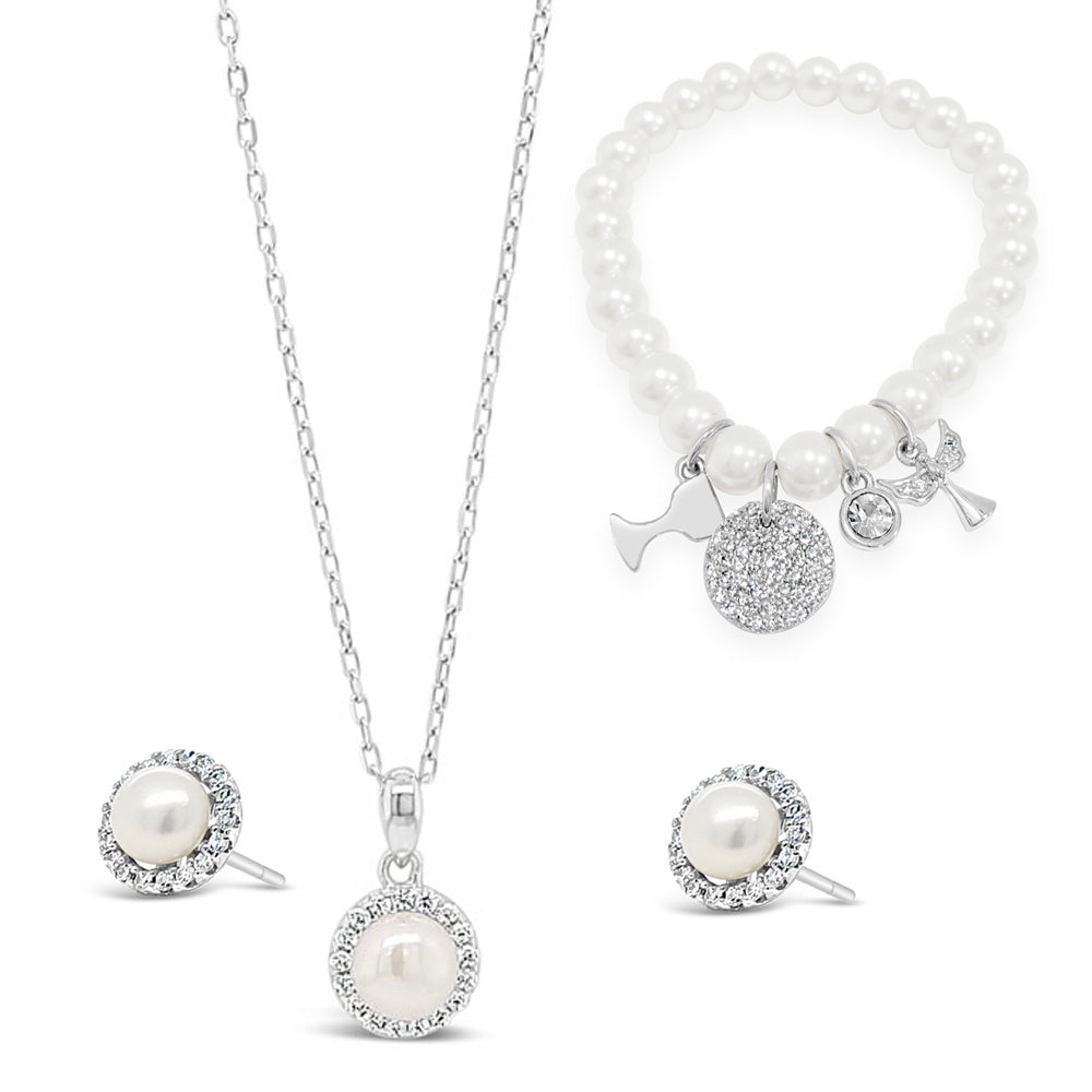 Children's Holly White Pearls Pendant